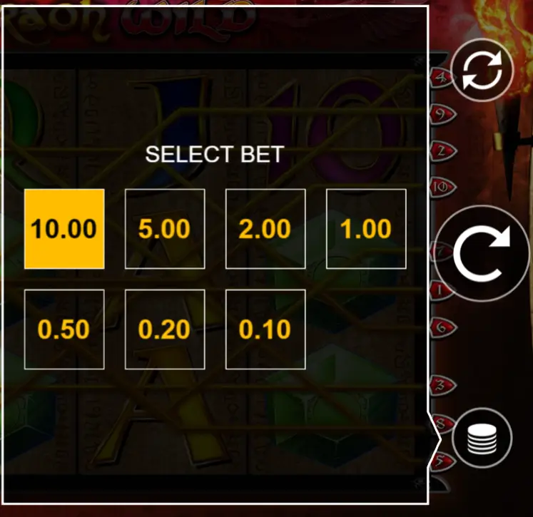 Einsatz einstellen im Slot